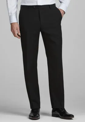 Men's Tailored Fit Suit Separates Pants, Black, 37x30