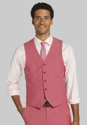 JoS. A. Bank Men's Skinny Fit Suit Vest, Red, Medium - Suit Separates