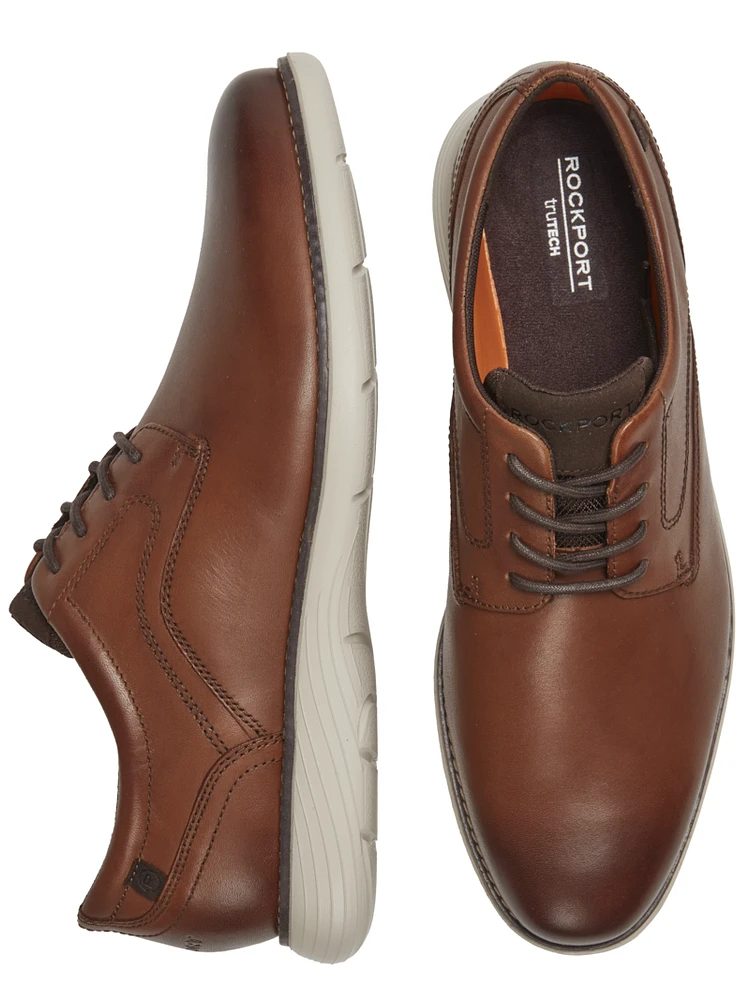 Rockport Men's Garrett Plain Toe Oxfords at Jos. A. Bank, Cognac/Tan, - Shoes