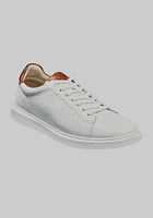 Florsheim Men's Social Lace To Toe Sneakers, White, 9 D Width