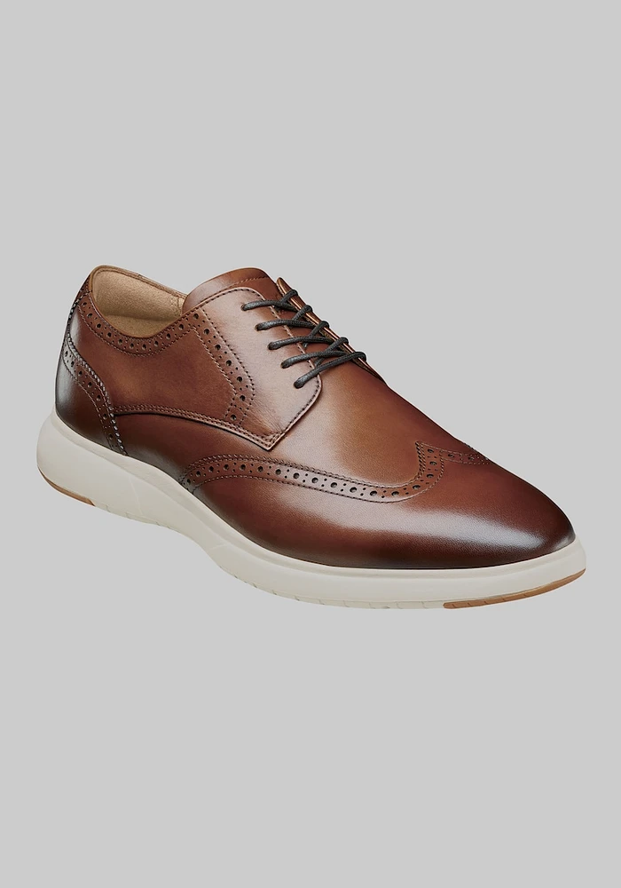 Florsheim Men's Dash Wing Tip Oxfords, Cognac, 7 Wide