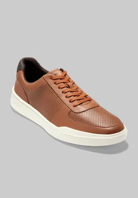 Cole Haan Men's Grand Crosscourt Leather Sneakers, British Tan, 9 D Width