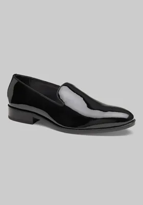 Johnston & Murphy Men's Gavney Patent Leather Slip-On Shoes, Black, 13 D Width