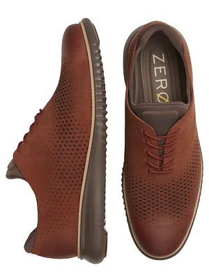 Cole Haan Men's 2.ZEROGRAND Suede Laser Wingtip Oxfords at Jos. A. Bank, Orange/Rust, D Width - Shoes