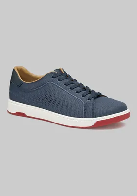 Johnston & Murphy Men's Daxton U-Throat Knit Lace-Up Shoes, Navy, 9 D Width