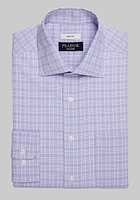 Men's JoS. A. Bank Traveler Collection Slim Fit Spread Collar Check Dress Shirt at Jos. A. Bank, Lavender/Purple, Size: 15 1/2 X 32/33