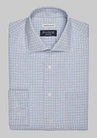 Men's Traveler Collection Traditional Fit Spread Collar Check Dress Shirt at Jos. A. Bank, Blue, X