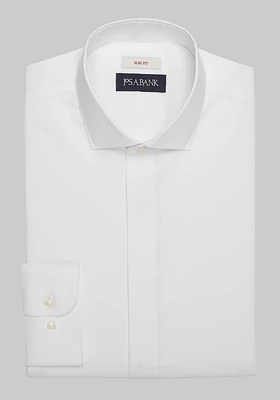 Men's Jos. A. Bank Slim Fit Spread Collar Dress Shirt at Bank, Cream/White, X