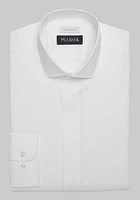 Men's Jos. A. Bank Tailored Fit Spread Collar Dress Shirt at Bank, Cream/White, X