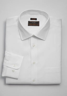 Men's Reserve Collection Tailored Fit Spread Collar Herringbone Pattern Dress Shirt at Jos. A. Bank, X