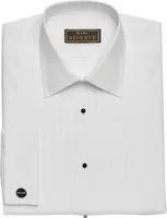 Men's Reserve Collection Traditional Fit Point Collar Pleat Tuxedo Shirt at Jos. A. Bank, Cream/White, X