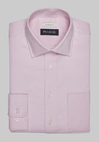 Men's Jos. A. Bank Tailored Fit Spread Collar Textured Solid Dress Shirt at Bank, Pink, X