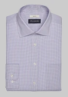 Men's Jos. A. Bank Slim Fit Spread Collar Mini Plaid Dress Shirt at Bank, Lavender/Purple, X