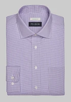 Men's Jos. A. Bank Tailored Fit Spread Collar Mini Check Dress Shirt at Bank, Lavender/Purple, X