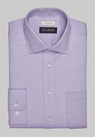 Men's Jos. A. Bank Tailored Fit Spread Collar Textured Solid Dress Shirt at Bank, Lavender/Purple, X