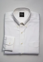 Men's Traveler Collection Tailored Fit Button-Down Collar Dress Shirt at Jos. A. Bank, Cream/White, X