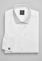 Men's Traveler Collection Tailored Fit Spread Collar Dress Shirt at Jos. A. Bank, Cream/White, Size: 15 X 33