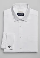 Men's Traveler Collection Slim Fit Spread Collar French Cuff Dress Shirt at Jos. A. Bank, Cream/White, X