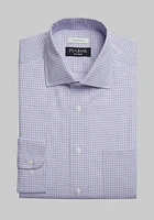 Men's Traveler Collection Tailored Fit Mini Plaid Dress Shirt at Jos. A. Bank, Purple, X