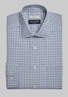 Men's Traveler Collection Tailored Fit Spread Collar Plaid Dress Shirt at Jos. A. Bank, Blue, X