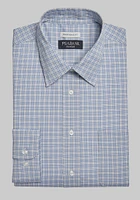 Men's Big & Tall Traveler Collection Traditional Fit Point Collar Plaid Dress Shirt at Jos. A. Bank, Blue, X