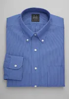 Men's Traveler Collection Traditional Fit Button-Down Collar Grid Dress Shirt at Jos. A. Bank, Blue, X