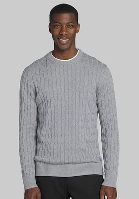 Men's Jos. A. Bank Cable Knit Crew Neck Sweater at Bank,