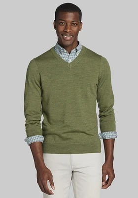 Men's Big & Tall Jos. A Bank Merino Wool V - Neck Sweater at A. Bank,