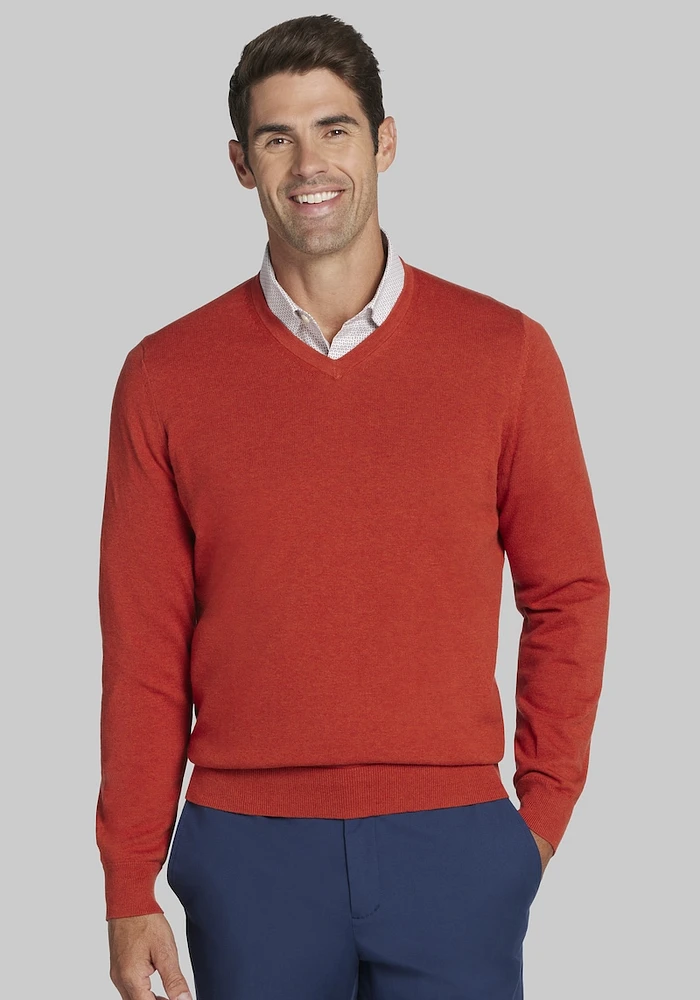 Men's Jos. A Bank Pima Cotton V-neck Sweater at A. Bank,