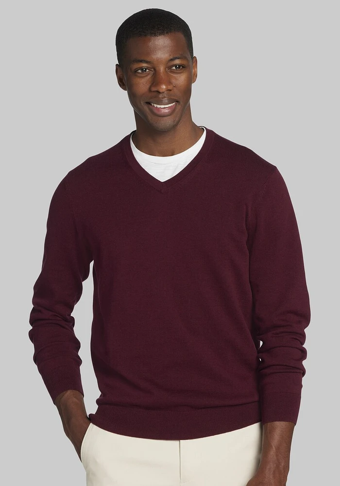 Men's Jos. A Bank Pima Cotton V-neck Sweater at A. Bank,