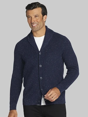 Men's Jos. A. Bank Donegal Shawl Collar Cardigan at Bank, Blue/Navy, - Sweaters