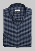 Men's Jos. A Bank Lux Flannel Traditional Fit Long Sleeve Casual Shirt at A. Bank, Navy/Blue,