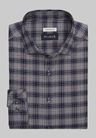 Men's Jos. A Bank Lux Flannel Traditional Fit Long Sleeve Casual Shirt at A. Bank, Grey/Purple,