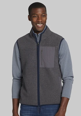 Men's Jos. A. Bank Tailored Fit Faux Sherpa Vest at Bank,