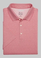 Men's Jos. A. Bank Traditional Fit Geo Jacquard Polo at Jos. A. Bank, Rouge Red, Size Large - Shirts