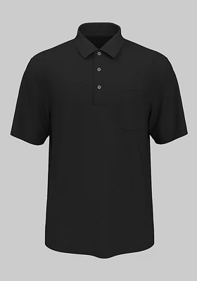 Men's PGA Tour Traditional Fit AirFlux Solid Polo, Asphalt, Medium