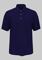 Men's PGA Tour Traditional Fit AirFlux Solid Polo, True Navy, Medium