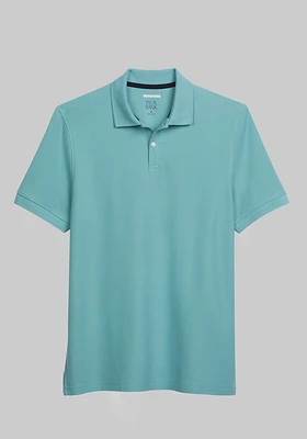 JoS. A. Bank Men's Traditional Fit Solid Pique Polo, Meadowbrook, Large