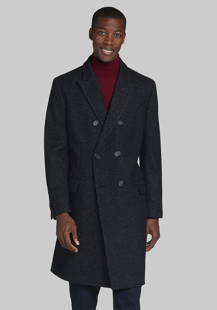 Men's Jos. A. Bank Traditional Fit Overcoat at Bank, Blue/Navy, - Outerwear