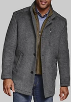 Men's Johnston & Murphy Tailored Fit Wool Blend Car Coat with Bib at Jos. A. Bank, Grey, - Outerwear