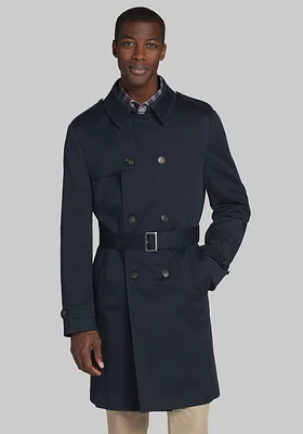 Men's Jos. A. Bank Trench Coat at Bank, Blue/Navy, - Outerwear