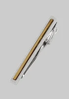 Men's Silver & Gold Tie Bar, Metal Silver, One Size