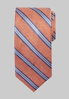 JoS. A. Bank Men's Reserve Collection Primavera Stripe Tie, Orange, One Size