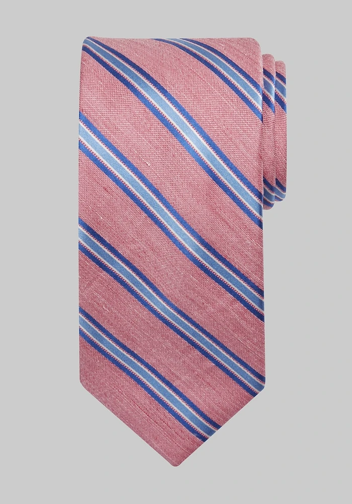 JoS. A. Bank Men's Reserve Collection Primavera Stripe Tie, Pink, One Size
