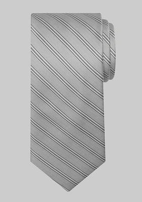 JoS. A. Bank Men's Mini Chevron Stripe Tie, Silver, One Size