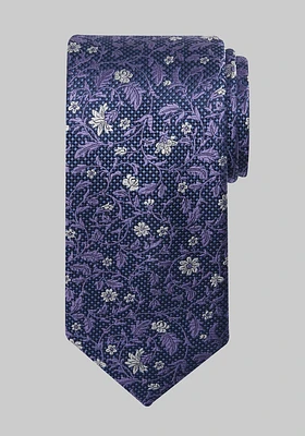 JoS. A. Bank Men's Traveler Collection Floral Foliage Tie, Purple, One Size