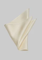 JoS. A. Bank Men's Solid Silk Pocket Square, Cream, One Size