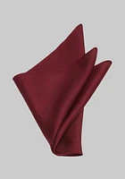 JoS. A. Bank Men's Solid Silk Pocket Square, Wine, One Size
