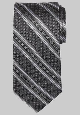 Men's Reserve Collection Textured Stripe Tie, Black, One Size