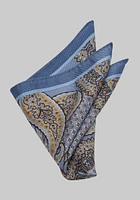 Men's Paisley Pocket Square, Blue